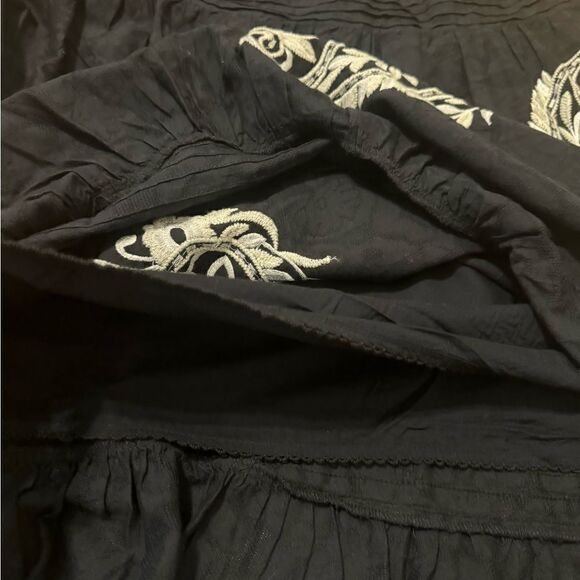 Anthropologie Felicity Embroidered Maxi Dress Women’s Size Small Black/Ivory - Picture 10 of 14
